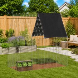 High-Quality Outdoor Small Animal Habitat Cage in Silver