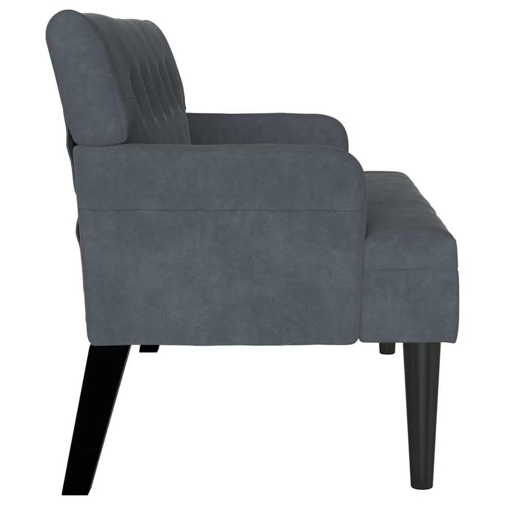 Chesterfield Bench Velvet Dark Grey 112 x 65.5 x 75 cm