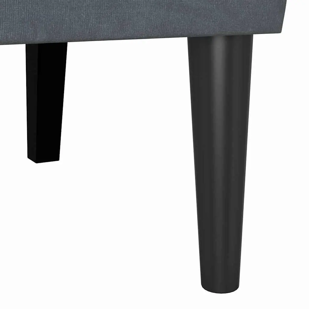 Chesterfield Bench Velvet Dark Grey 112 x 65.5 x 75 cm