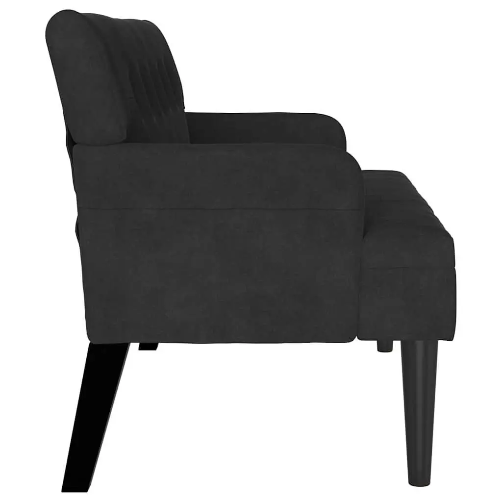 Chesterfield Bench Velvet Black 112x65.5x75 cm