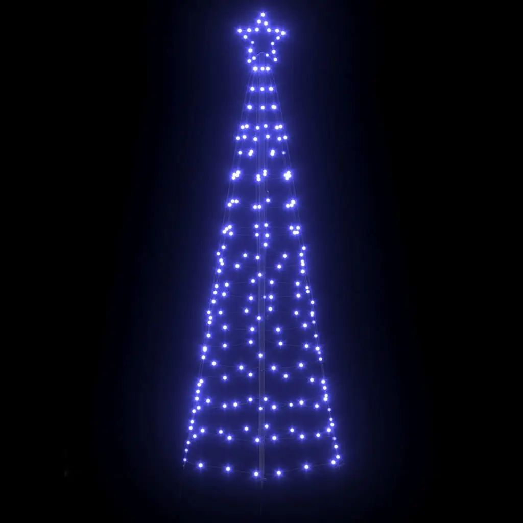 250cm Blue LED Christmas Tree with Ground Spikes