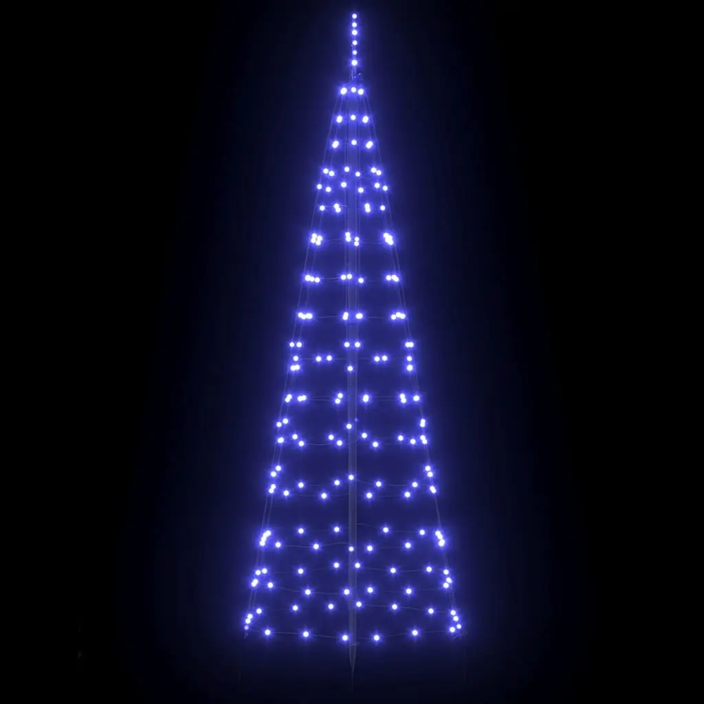 250cm Blue LED Christmas Tree with Ground Spikes