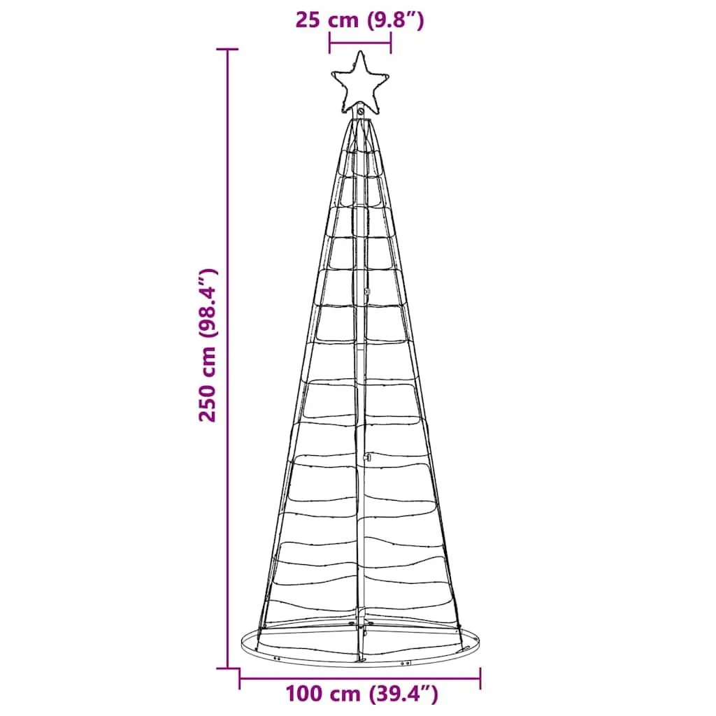 Iron Frame LED Christmas Tree with 8 Flash Modes