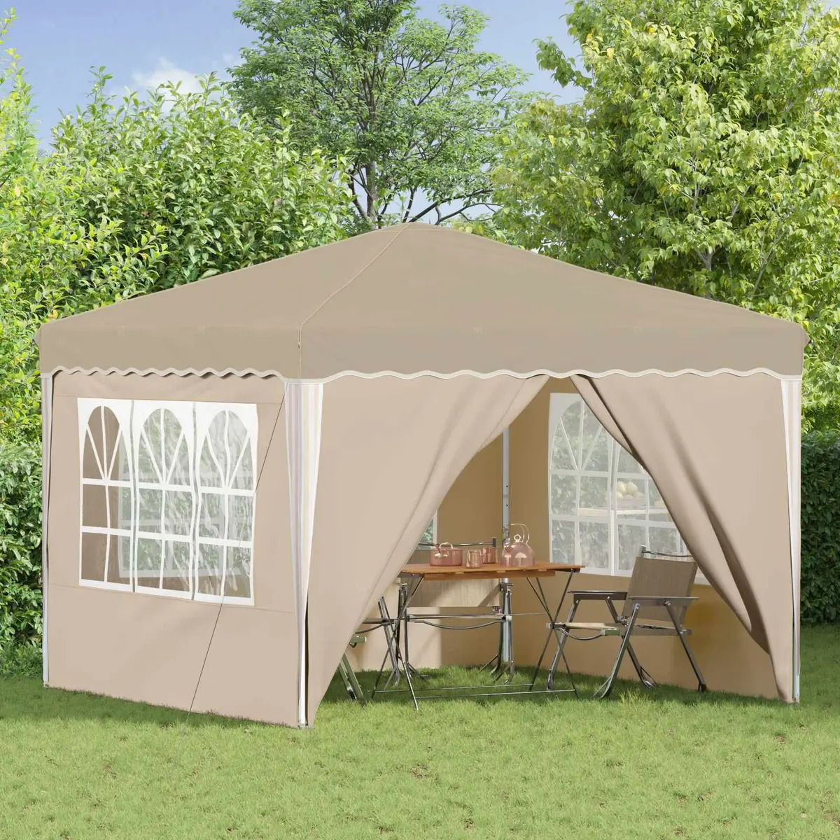 Cream Pop-up Party Tent 288x288x245cm
