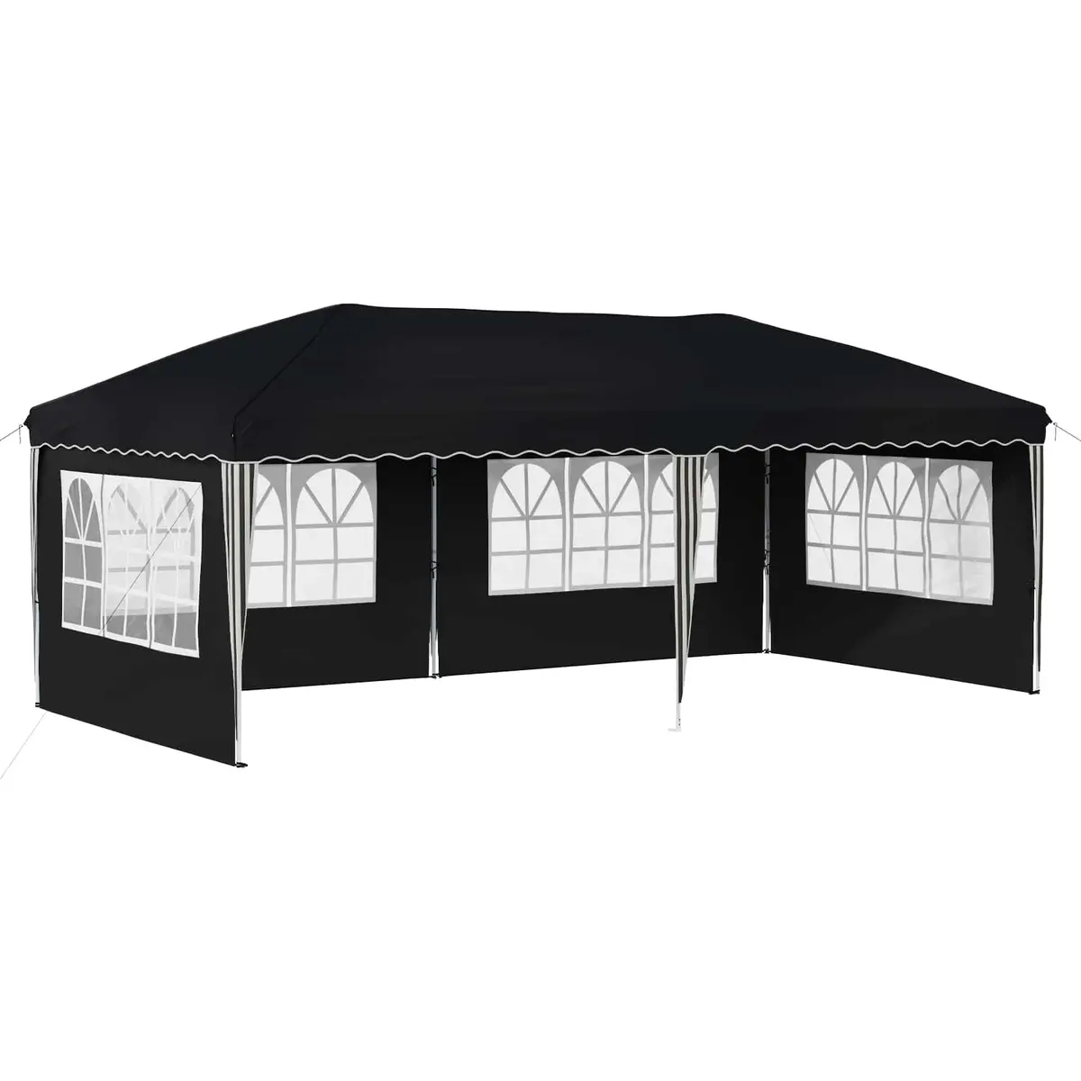 Pop-up Party Tent Steel 575x289x245cm Anthracite Outdoor Garden Canopy