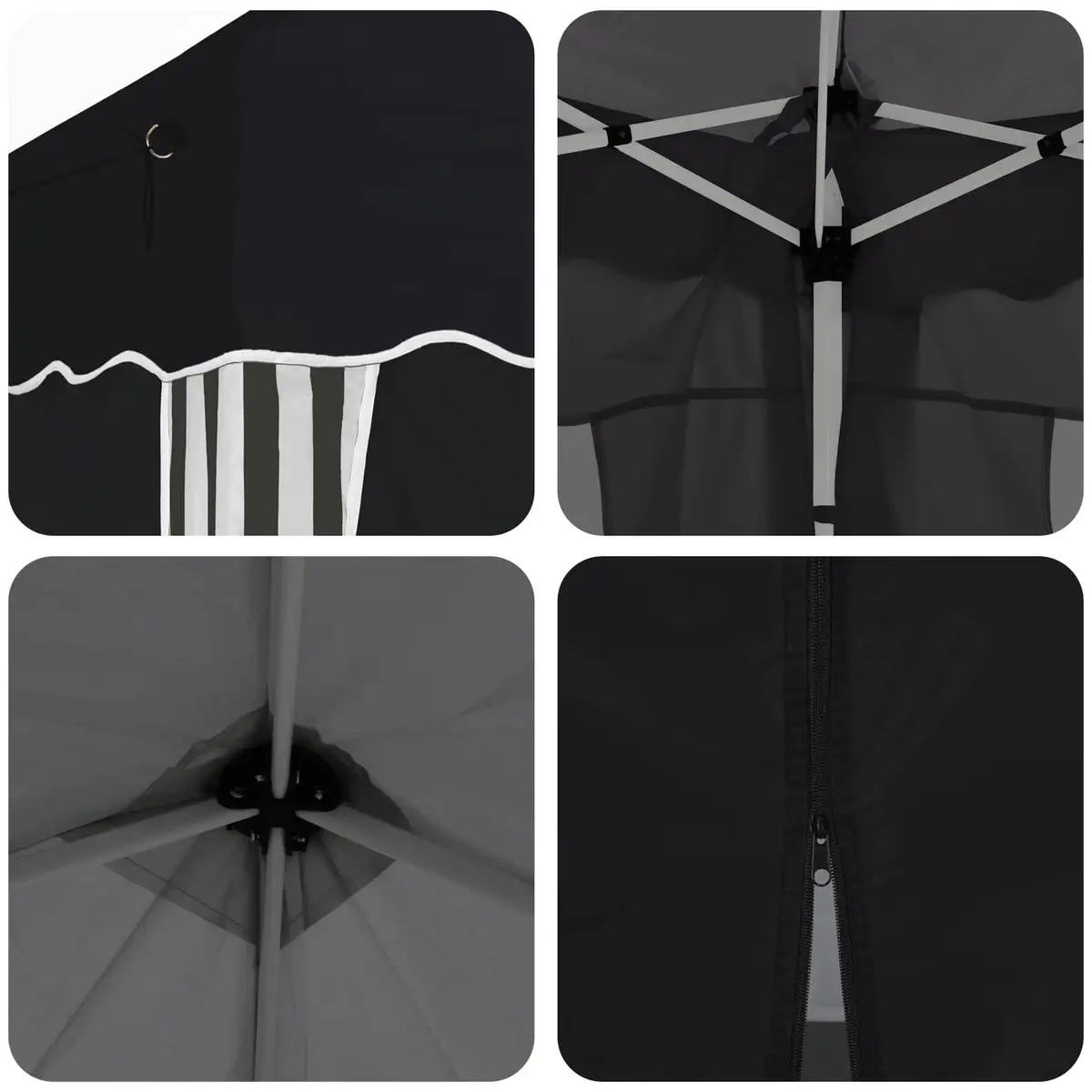 Anthracite Pop-up Party Tent, 575 x 288 x 245 cm