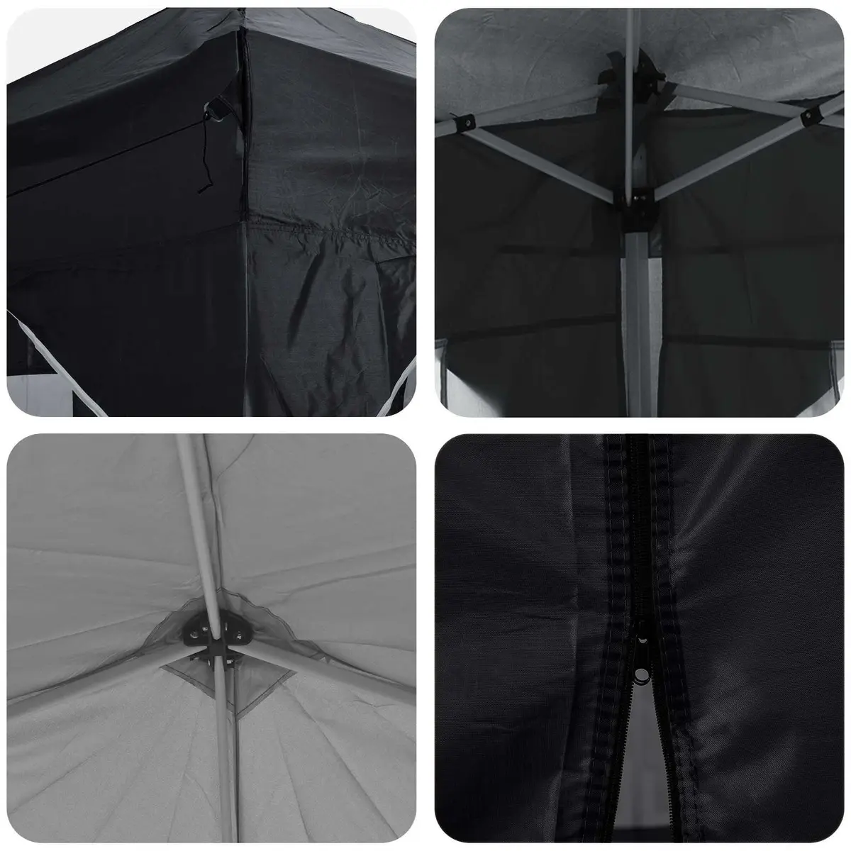Pop-up Party Tent 210D Oxford 192x192cm Anthracite Waterproof UV-Resistant