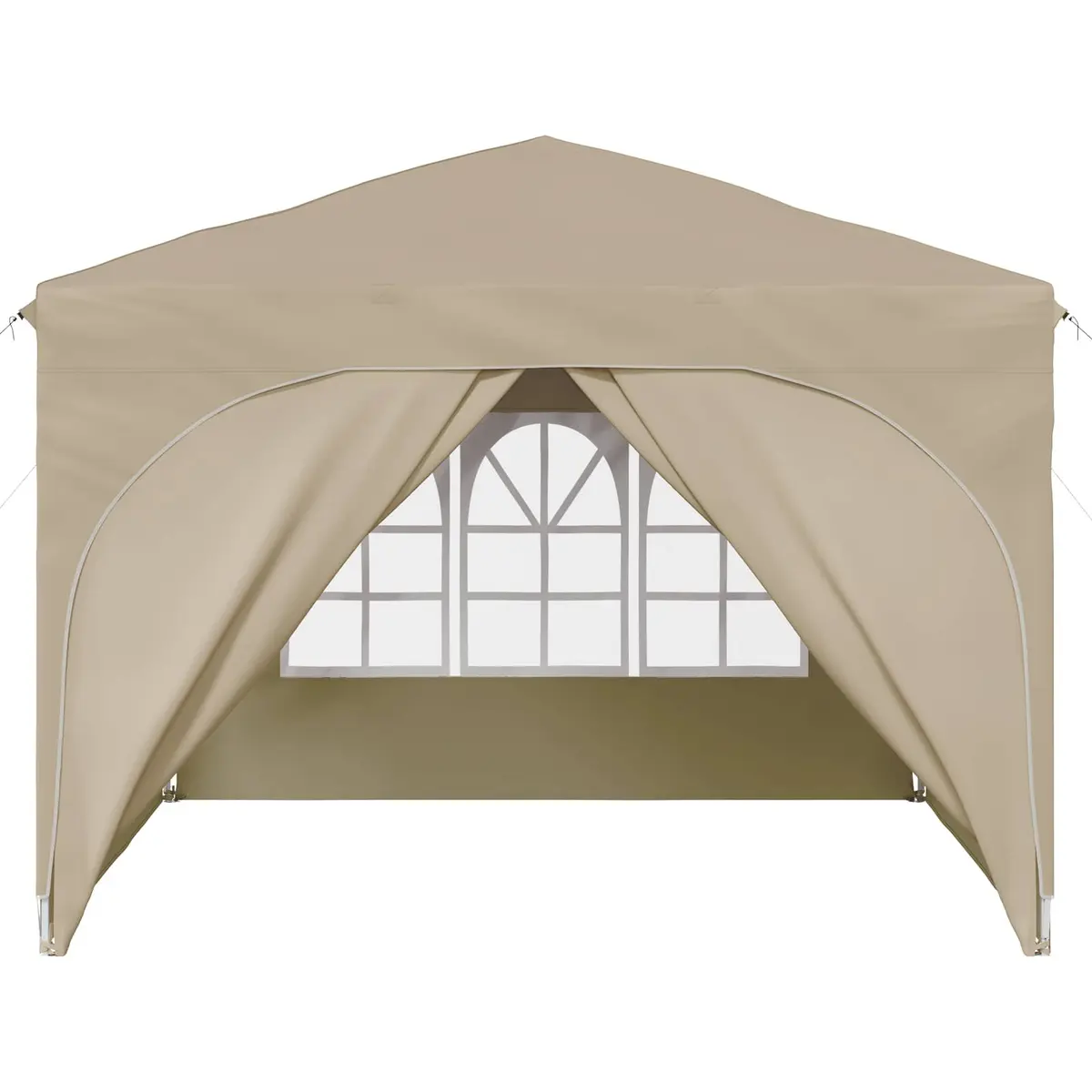 Pop-up Party Tent 210D Oxford Cream 290x290cm Steel