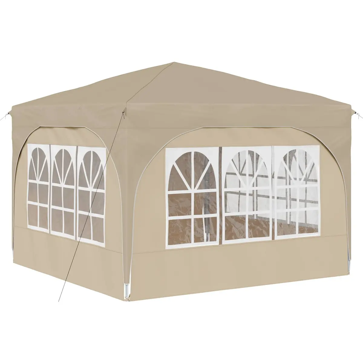 Pop-up Party Tent 210D Oxford Cream 290x290cm Steel