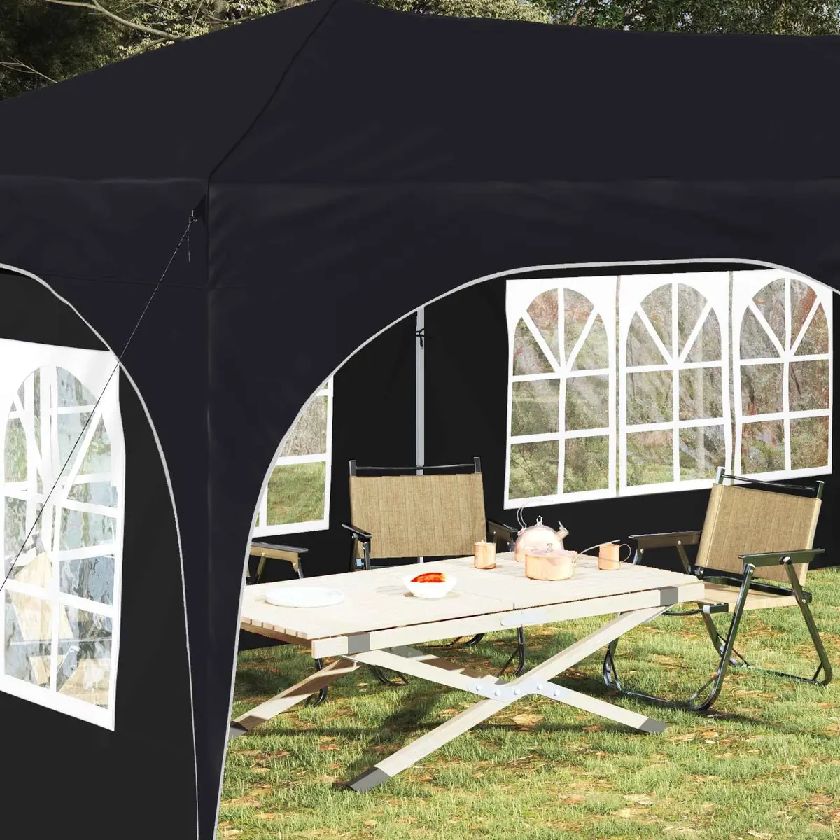 Pop-up Party Tent with Adjustable Height