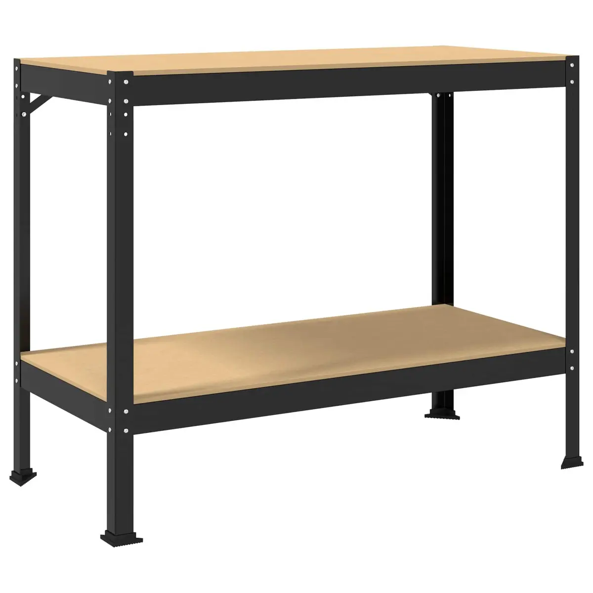 Workbench Engineered Wood Metal Frame 115 x 55 x 91 cm Black