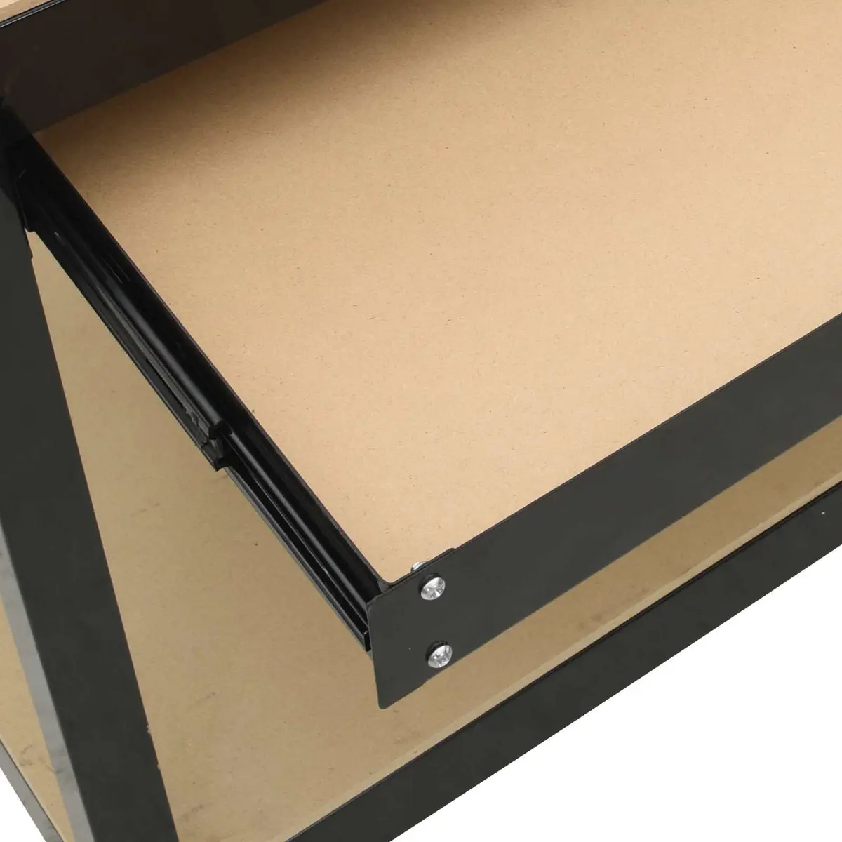 Workbench Engineered Wood Metal Frame Black 81 x 41 x 145 cm