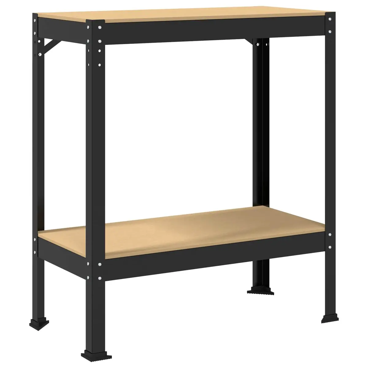 Workbench Engineered Wood Metal 81 x 41 x 91 cm Black
