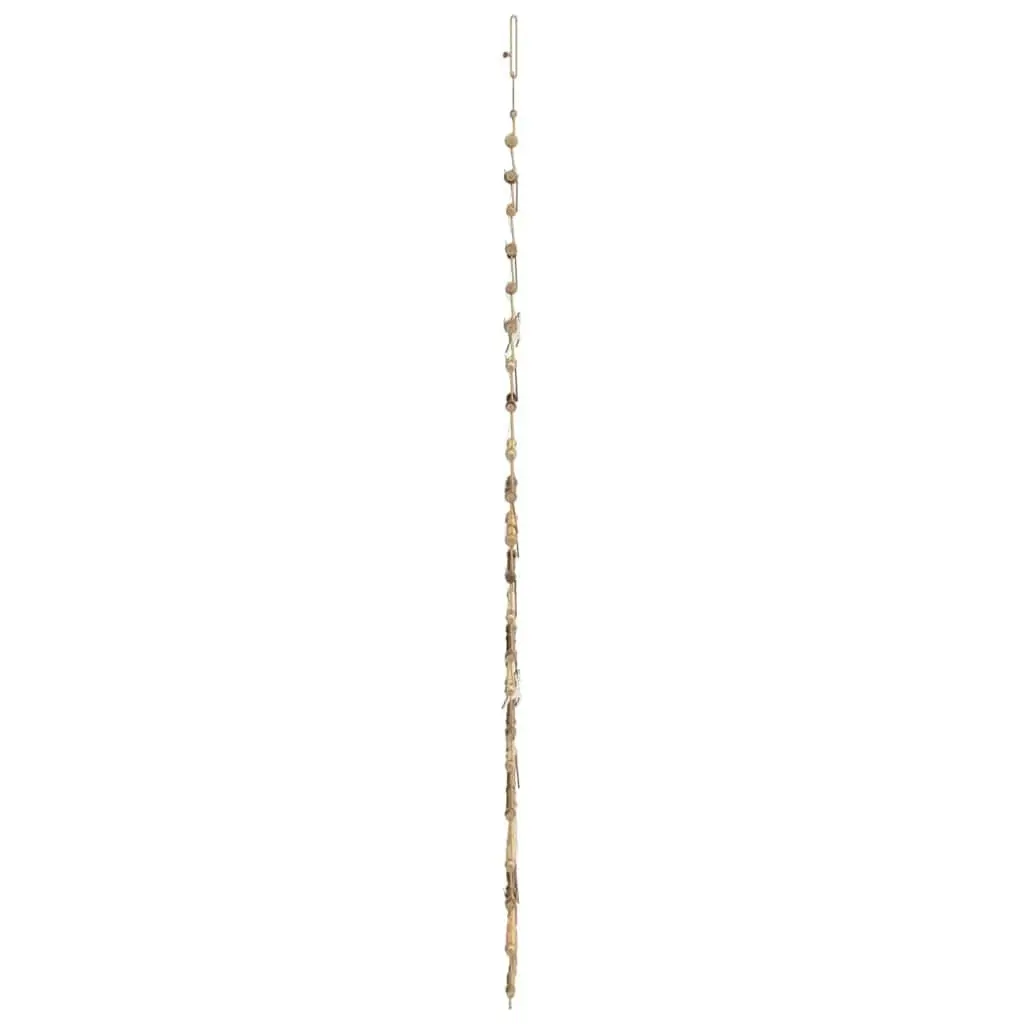 Hanging Christmas Tree Solid Ash Wood 210cm Brown with 130 LED Lights