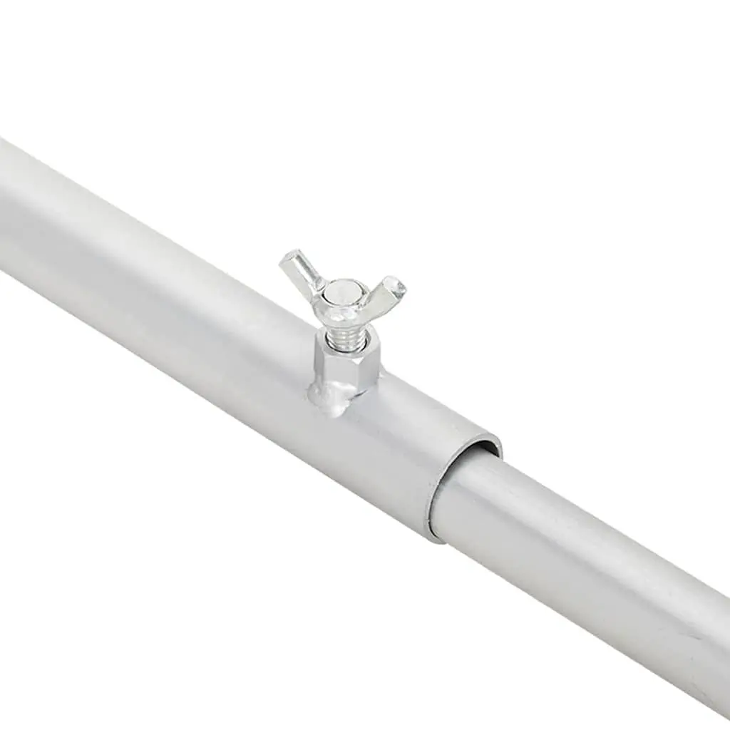 Tarpaulin Bracket Aluminum Adjustable 102-155cm Silver 4 Piece