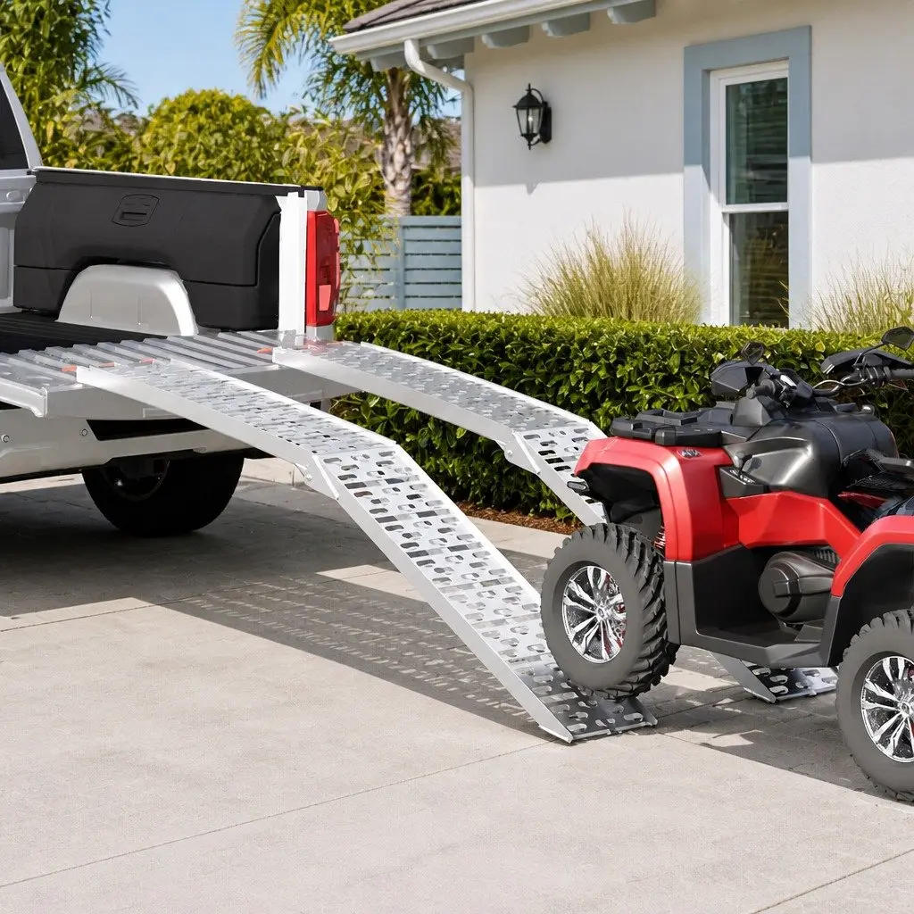 Aluminium Foldable Motorcycle Ramp 340 kg Capacity