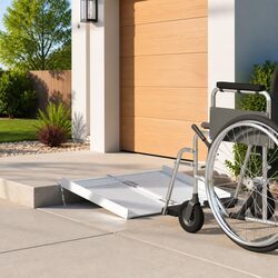 Wheelchair Ramp 270kg Capacity Foldable Portable Aluminium Silver Access
