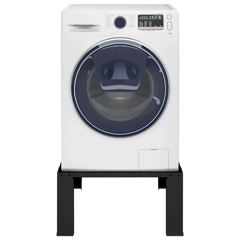 Washing Machine Pedestal Steel Black 64 x 55 x 32.5 cm
