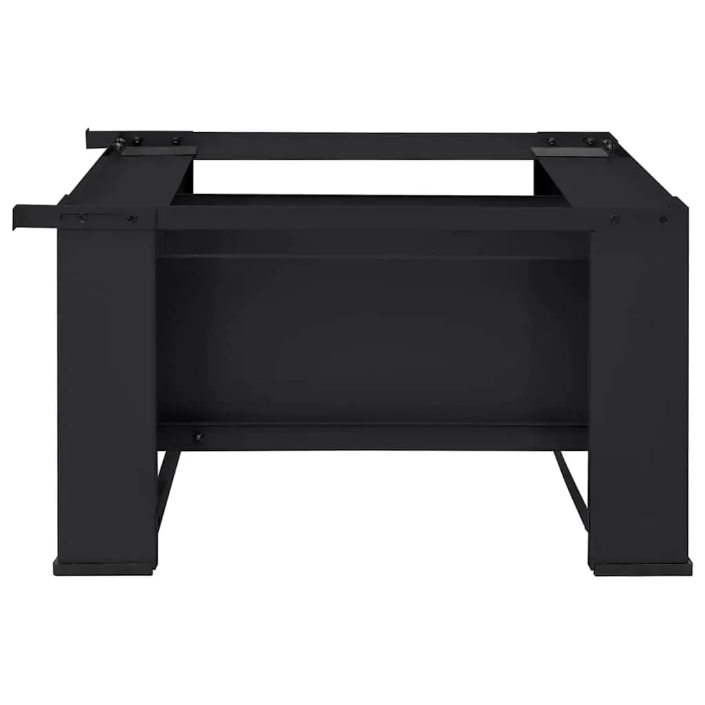 Washing Machine Pedestal Steel Black 64x55x32.5cm