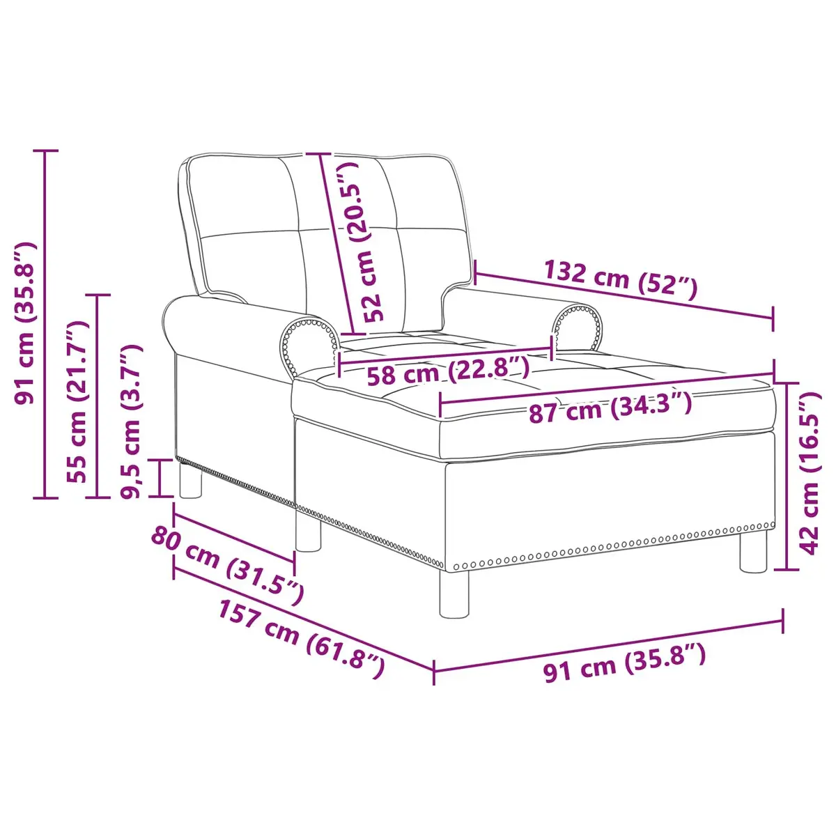 Lounge Chair Fabric Grey Cushioned Recliner Modern Living Room Furniture