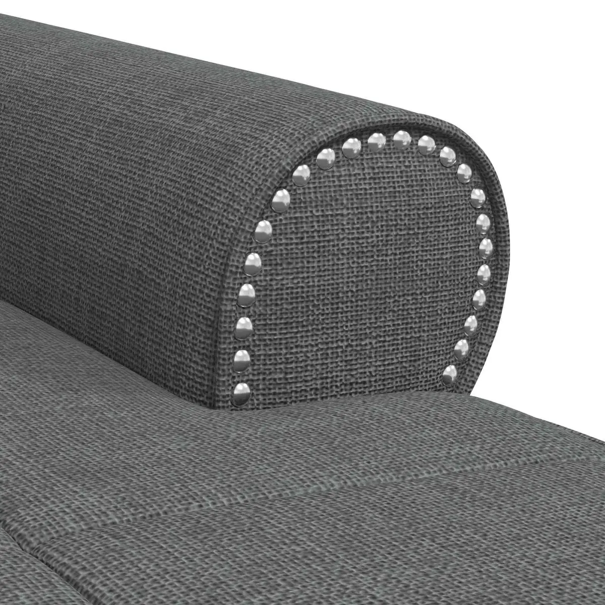 Lounge Chair Fabric Grey Cushioned Recliner Modern Living Room Furniture