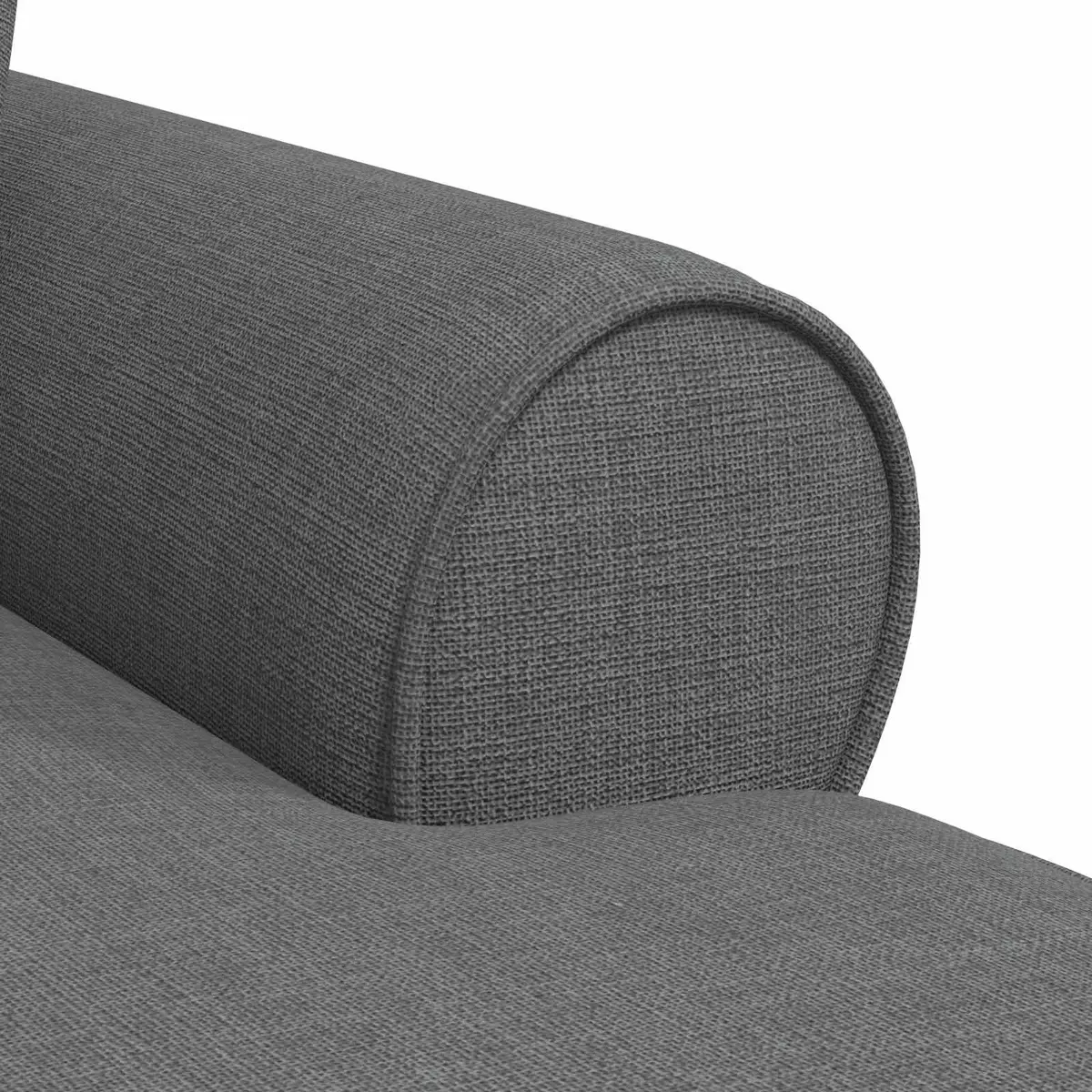 Grey Fabric Chaise Lounge with Skirt