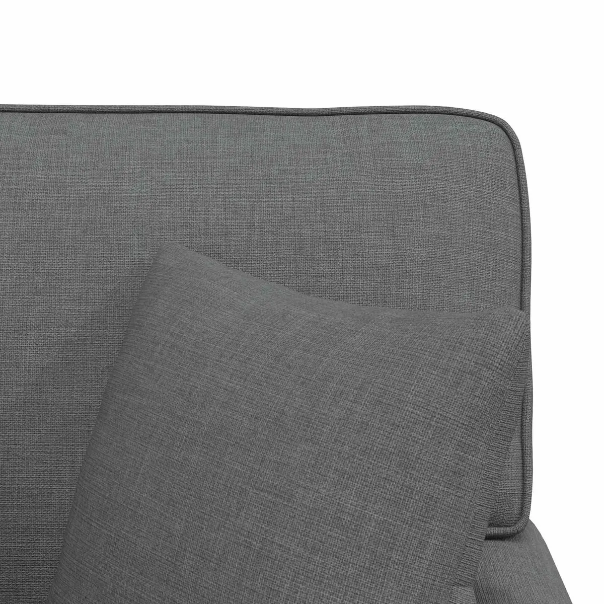 Grey Fabric Chaise Lounge with Skirt