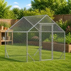 Durable Galvanised Steel Chicken Cage 200 x 170 x 177 cm