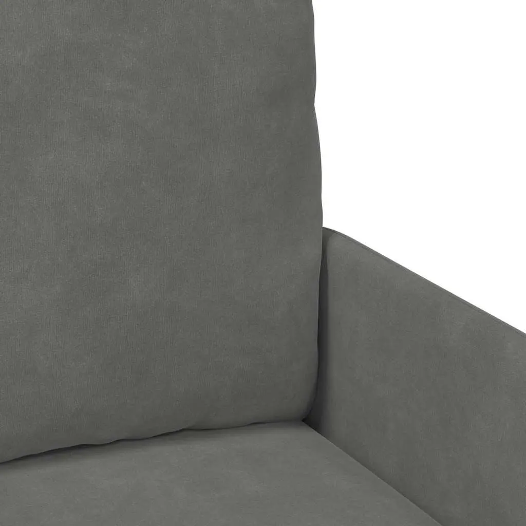 Sofa Polyester 55cm Dark Grey Metal Legs