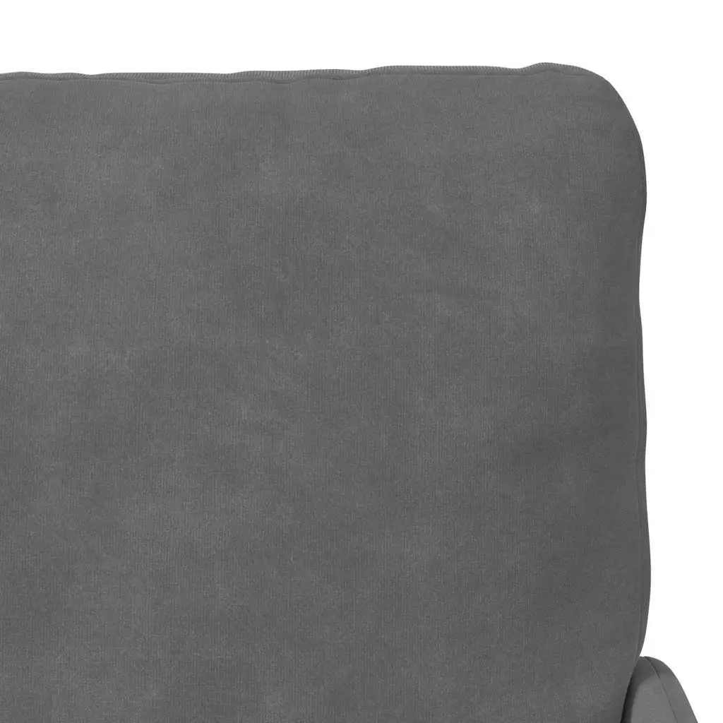 Sofa Polyester 55cm Dark Grey Metal Legs