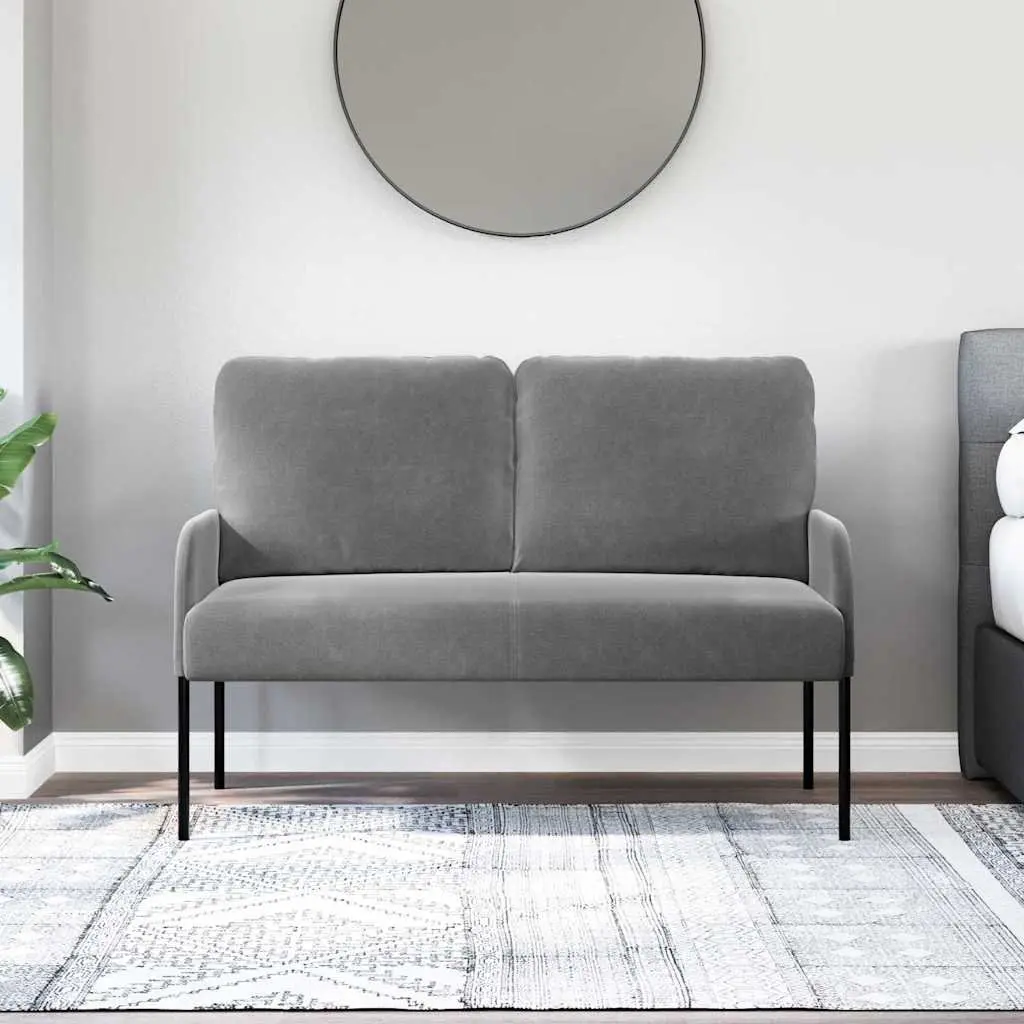 Grey Sofa 110cm with Bullnose Cushions