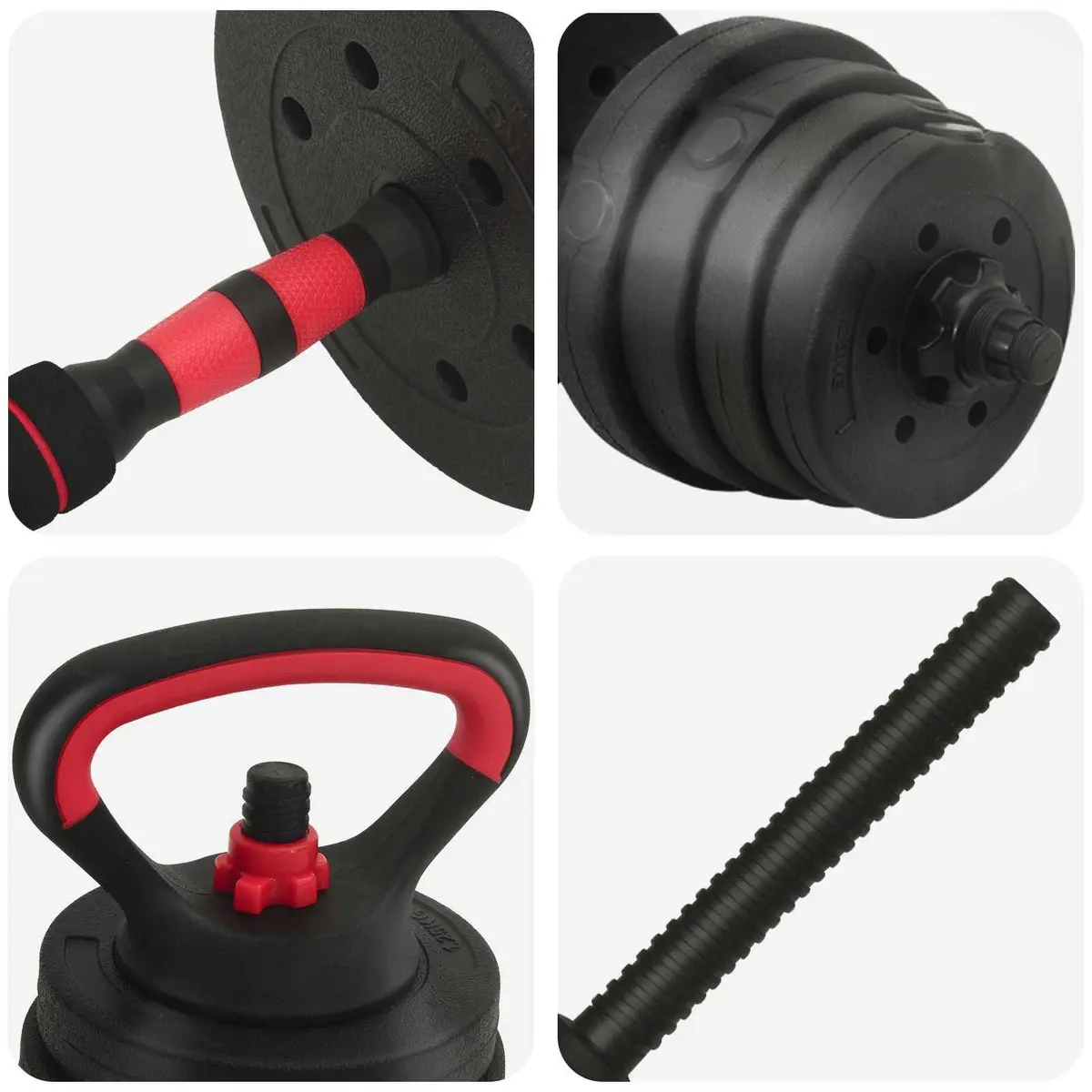 Adjustable Dumbbell and Kettlebell Set 30kg
