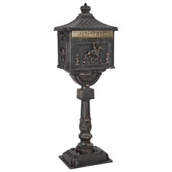 Elegant Bronze Standing Mailbox for Outdoor Decor