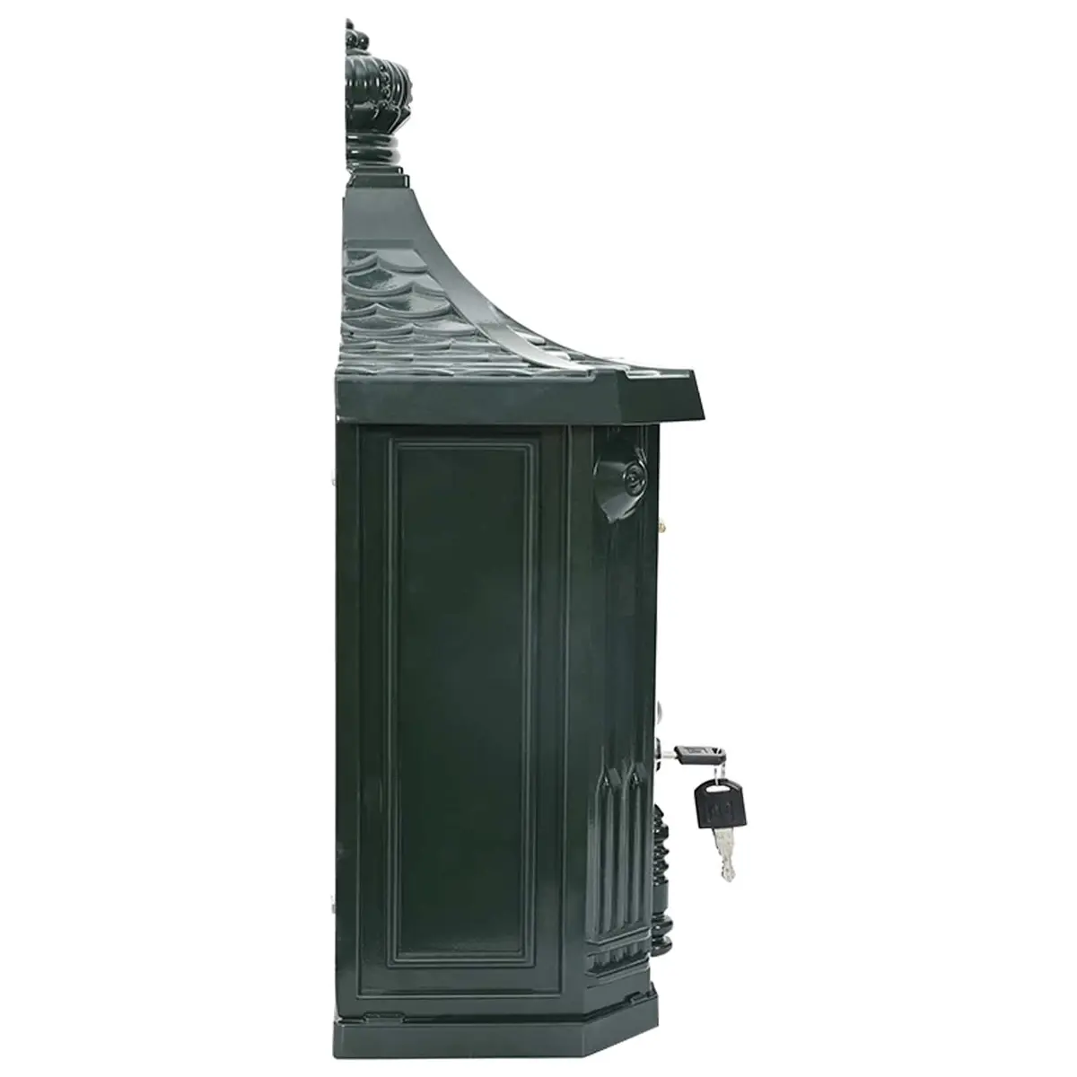 Vintage Green Wall Mounted Mailbox with Lock
