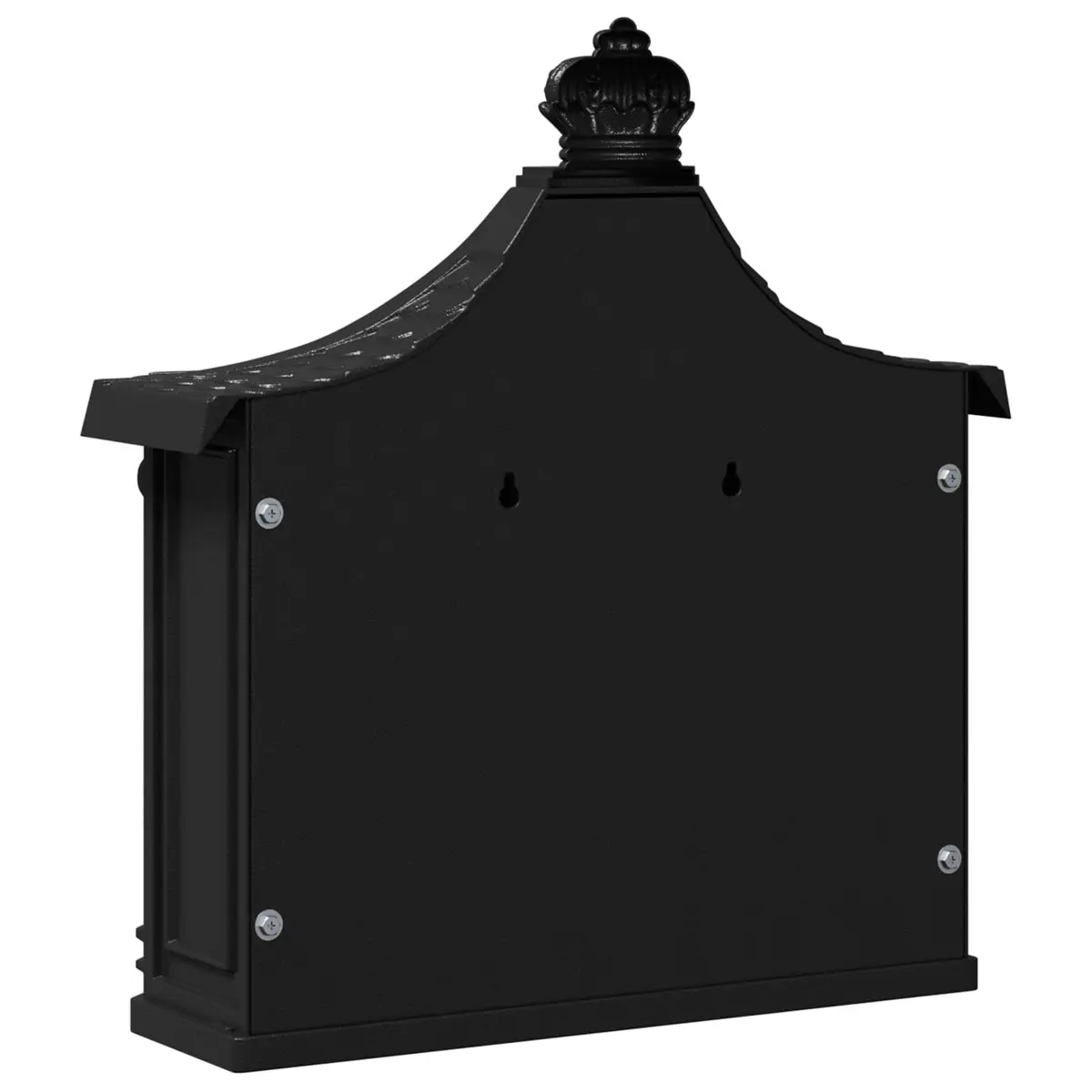 Wall Mounted Mailbox Cast Aluminum 40.5x16x45cm Black