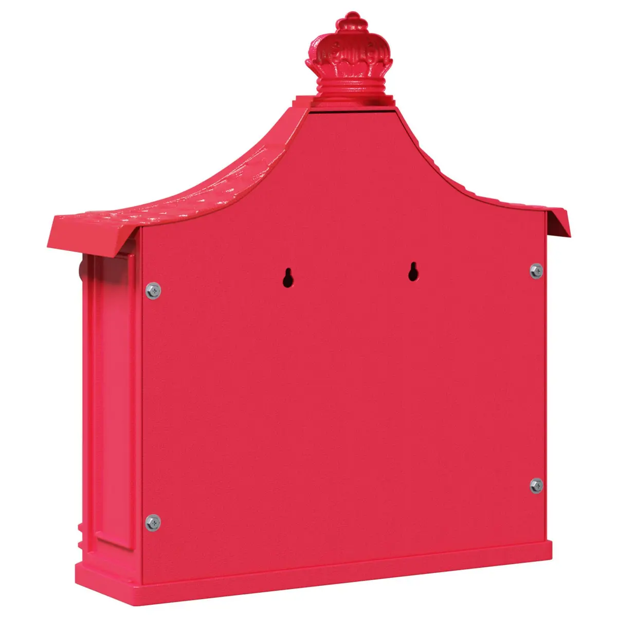 Wall Mounted Mailbox Cast Aluminium 40.5 x 16 x 45 cm Red Vintage Retro