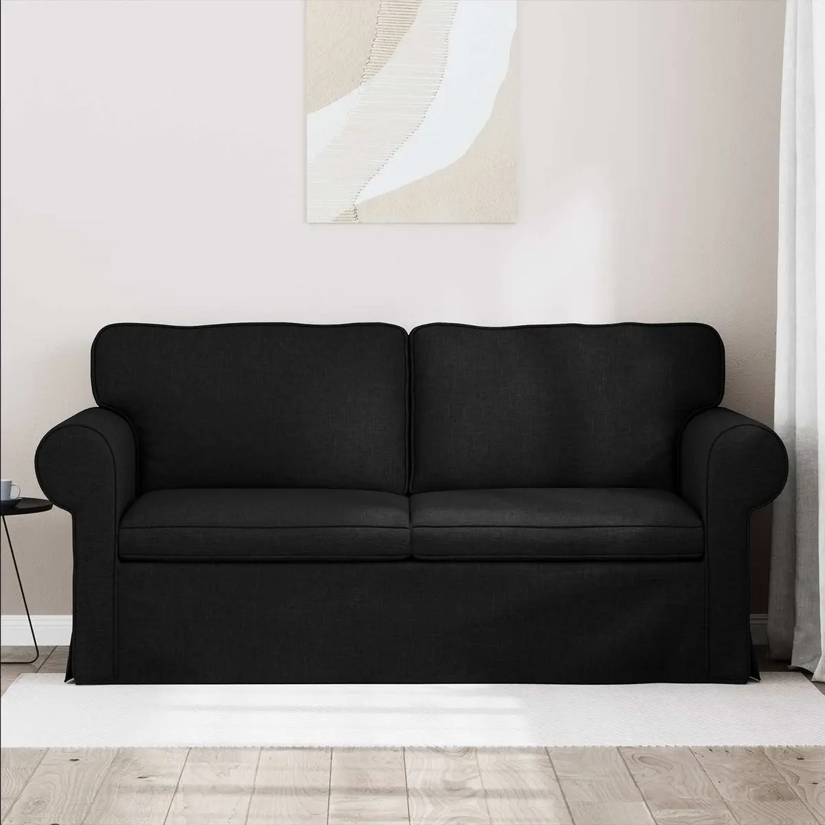 Sofa Fabric Modular Black 175 x 82 x 80 cm