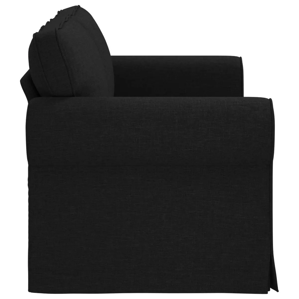 Sofa Fabric Modular Black 175 x 82 x 80 cm