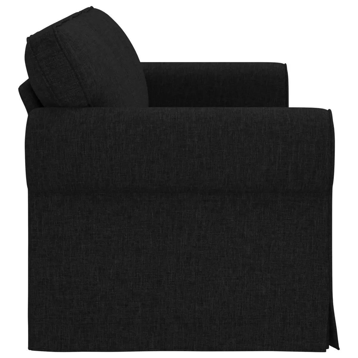 Black Modular Sectional Sofa with Sturdy Metal Frame