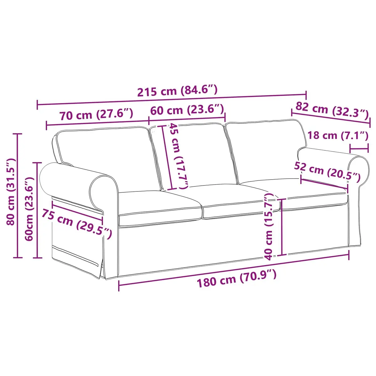 Black Modular Sectional Sofa with Sturdy Metal Frame
