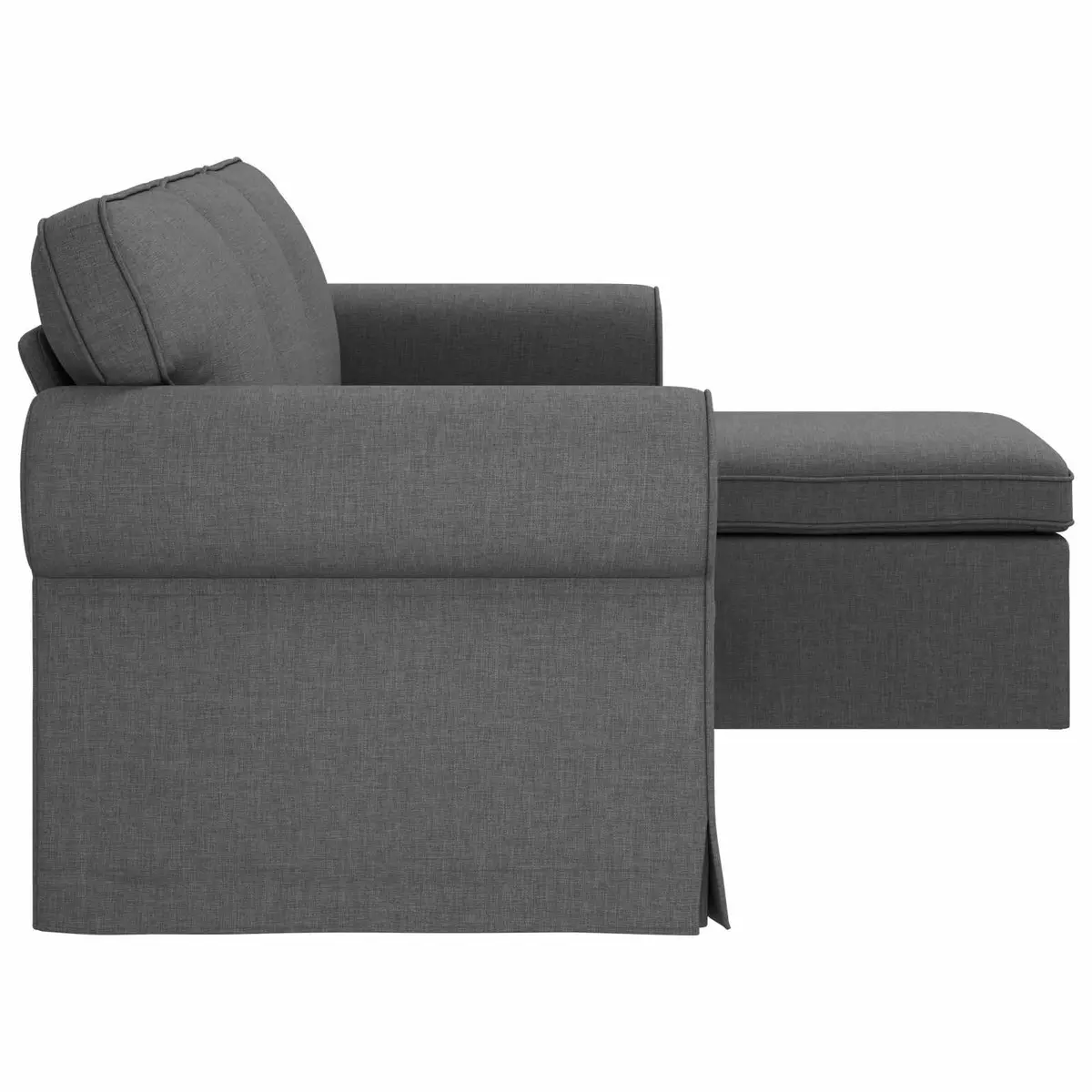 Sofa Fabric 195cm Dark Grey Modern