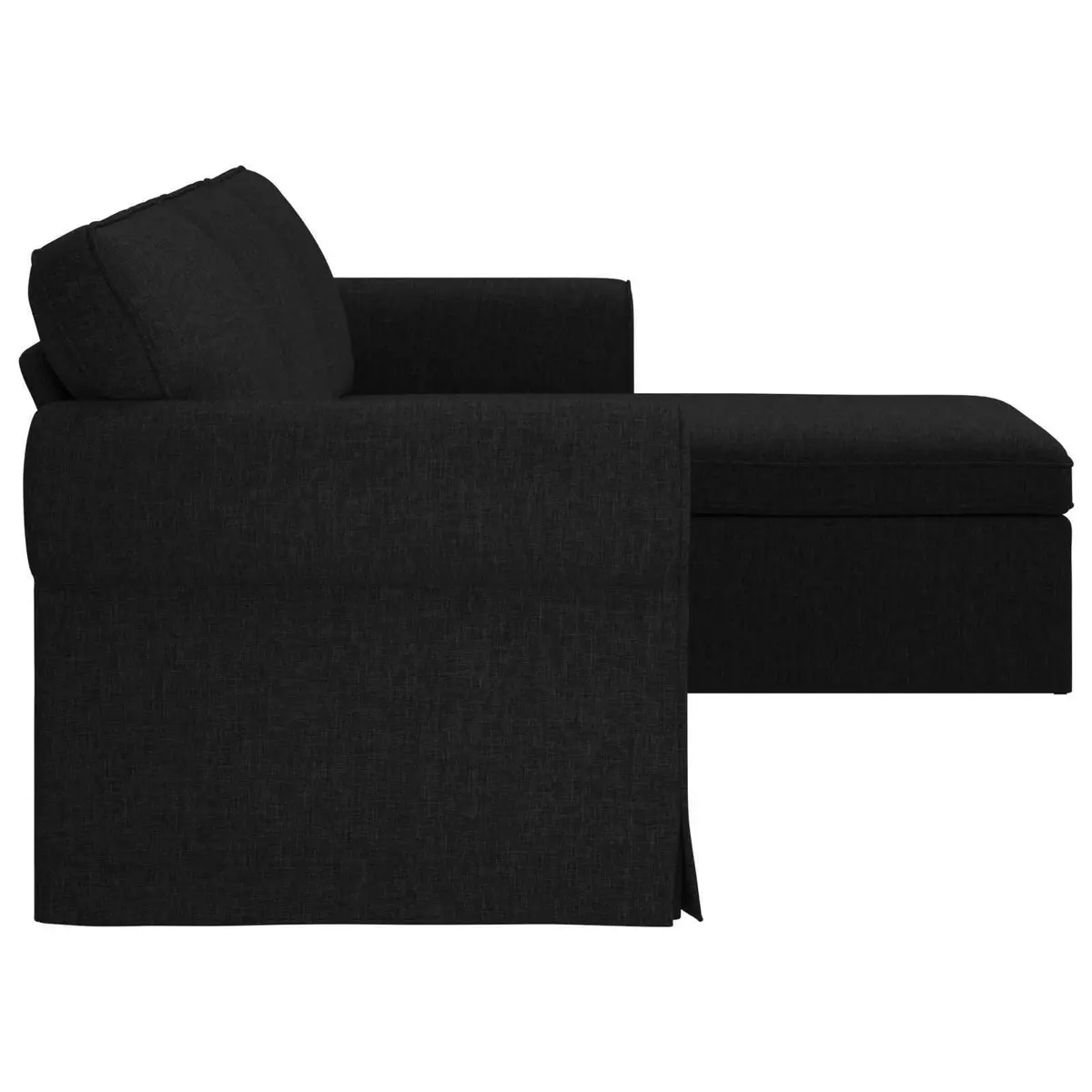 Sofa Fabric Black 245 x 138 x 80 cm Modern Living Room Furniture