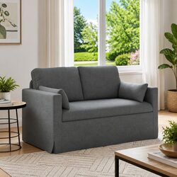 Sturdy Grey Fabric Sofa for Modern Living Spaces