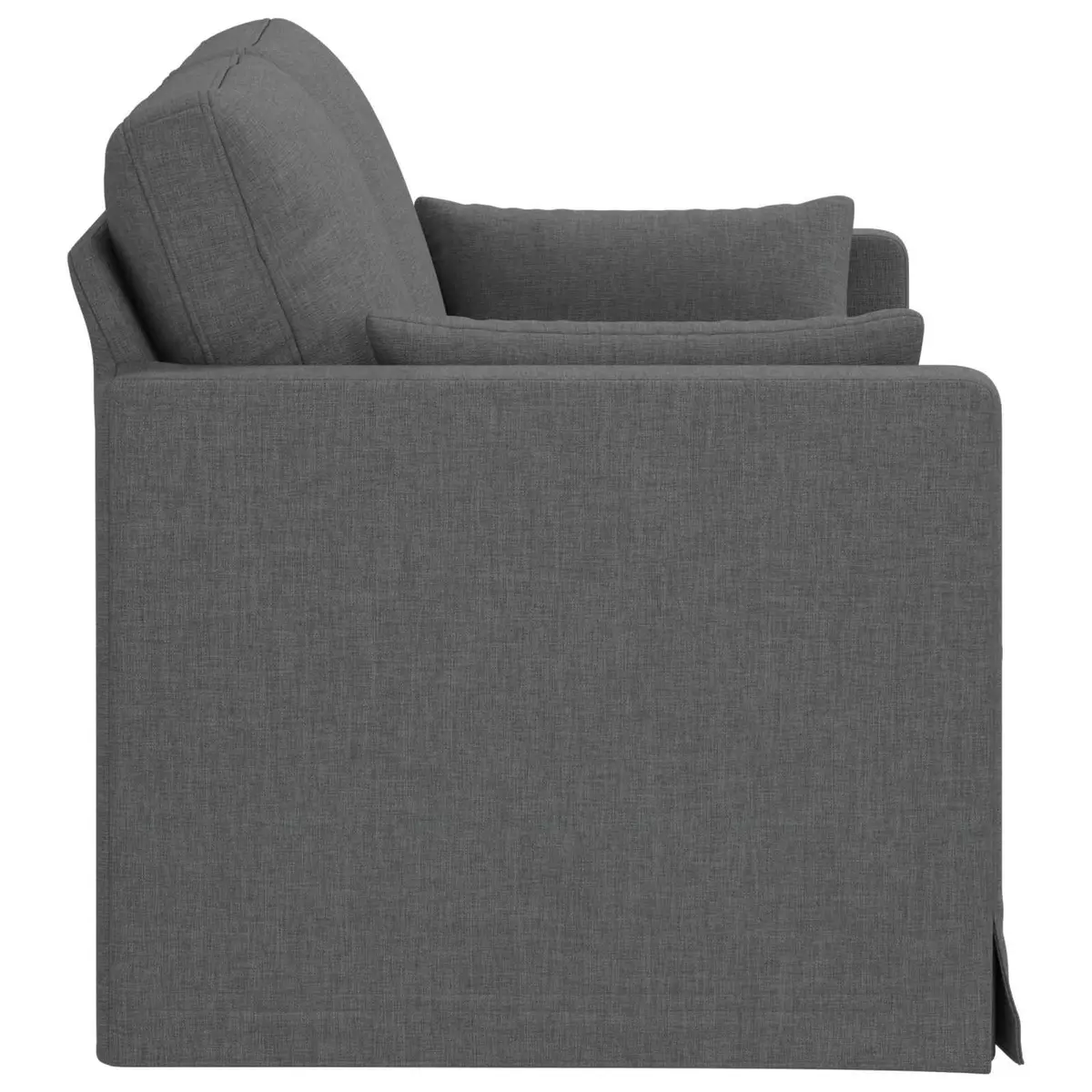 Sofa Fabric 139cm Grey Modern Modular Living Room Sectional Couch