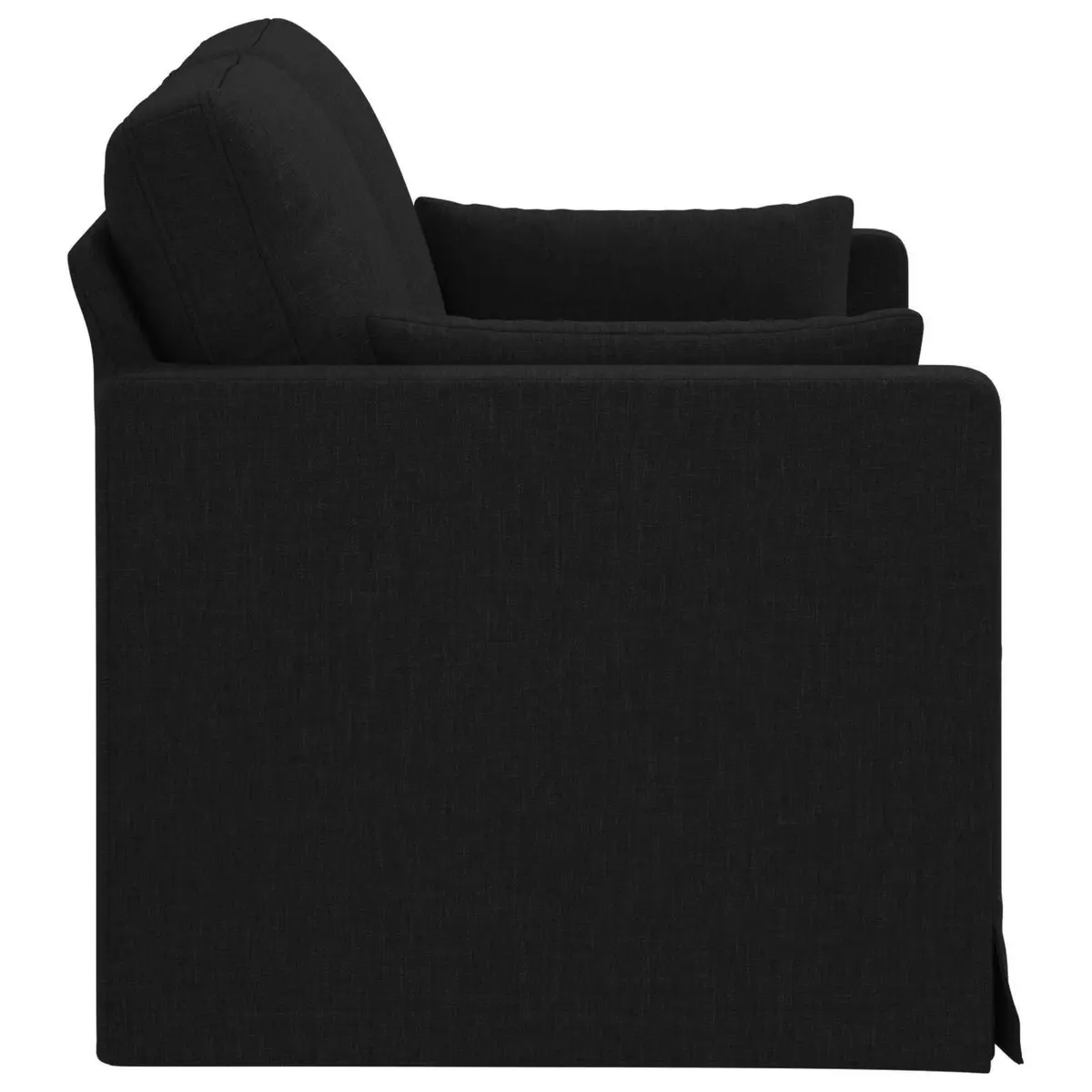 Black Fabric Sofa 139x78x80cm Modular Lounge Seating Living Room Furniture