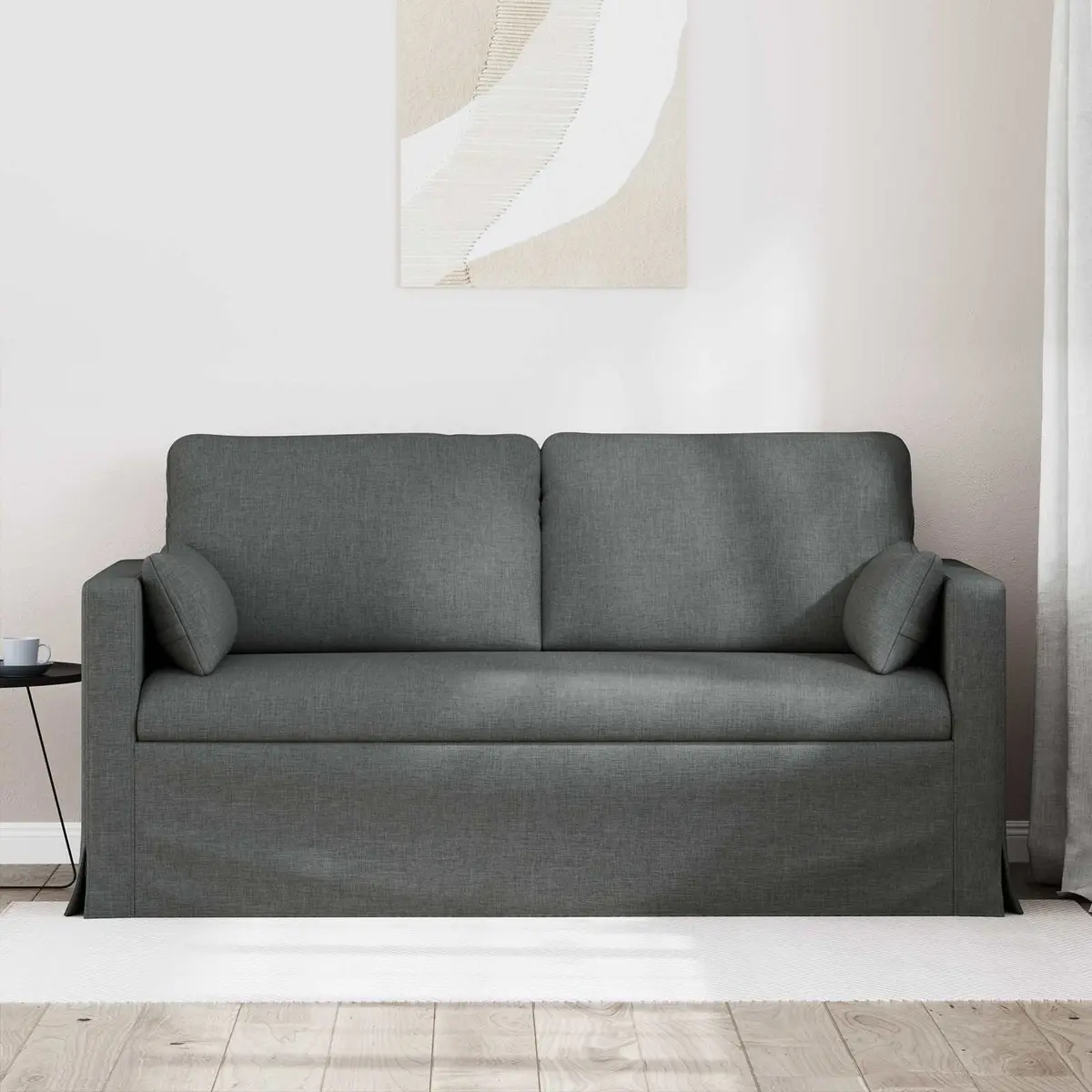 Sofa Fabric 158cm Grey Modern Modular Living Room Couch