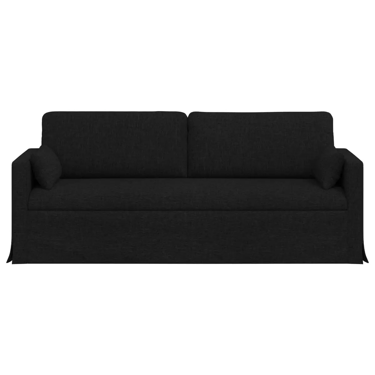 Modular Fabric Sofa Black 198 x 78 x 80 cm