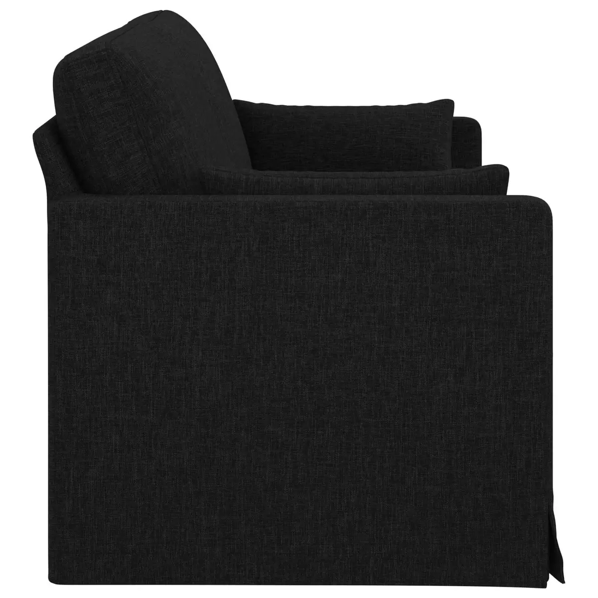 Modular Fabric Sofa Black 198 x 78 x 80 cm