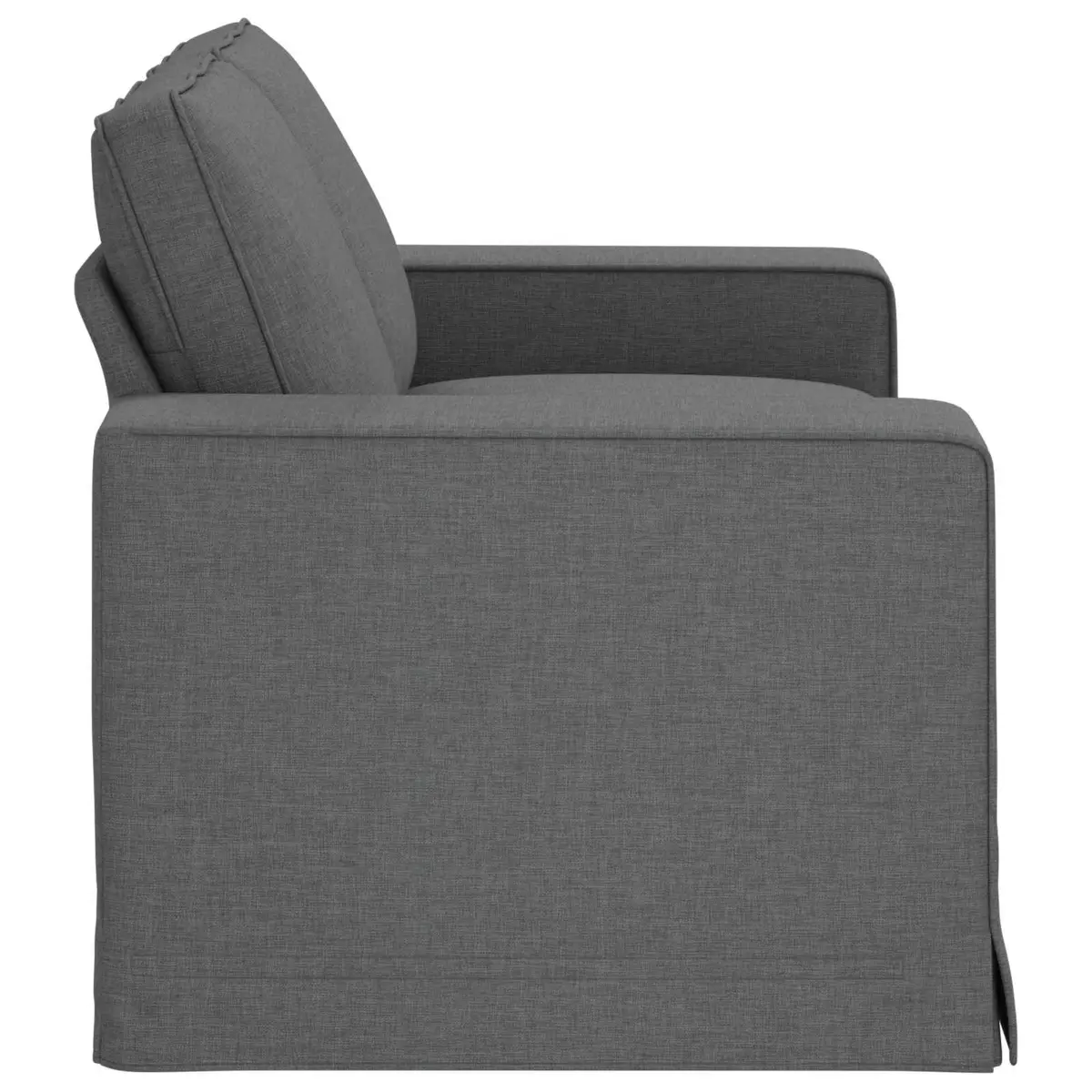 Modular Sofa Metal Grey 162x80x82cm Engineered Wood Breathable Fabric