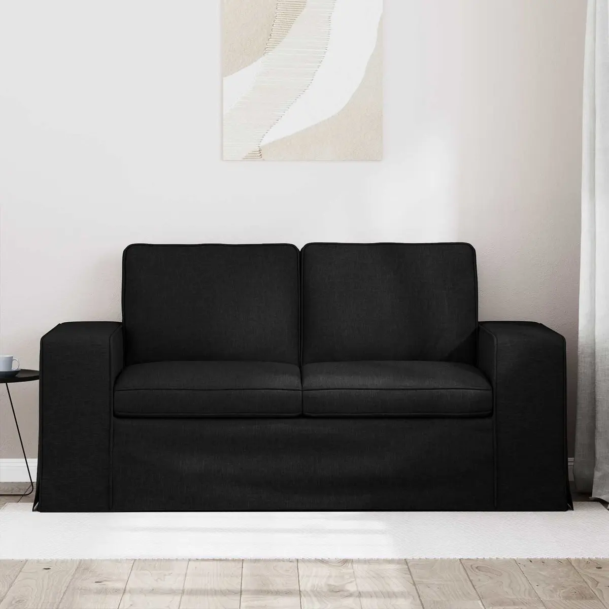Modern Modular Sofa Black Lounge Seating Contemporary Living Room Furniture